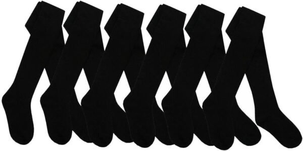 Paire de collants d'école en coton majoritaire pour fille Unis doux 2-13 ans