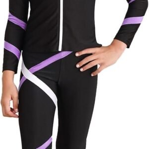 renvena Ensemble de Sport pour Enfant Fille Garcon 2PCS Survêtement Haut Sweat à Manches Longues & Legging Tenue de Jogging Course Gym Running Hiver 6-16 Ans