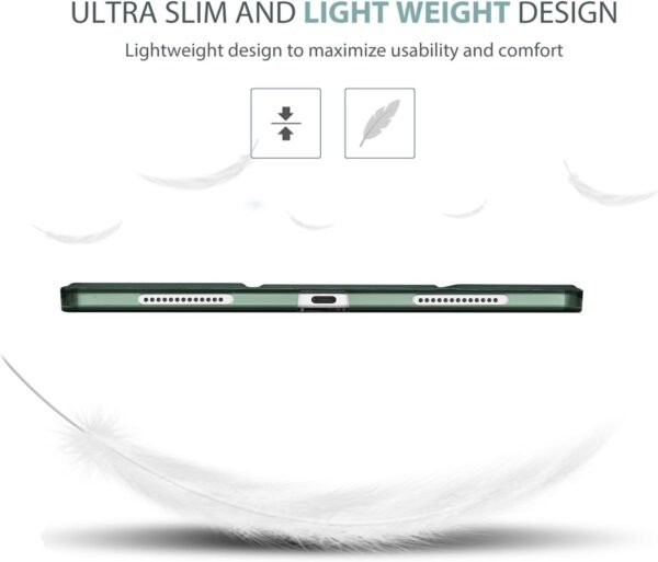 ProCase Coque pour iPad Air 11 Pouces (M3) 2025/(M2) 2024, Air 5ème 2022/4ème 2020 10.9 Pouces, Étui de Protection Anti-Chute, Rabat Magnétique Stable -Vert Nuit – Image 8