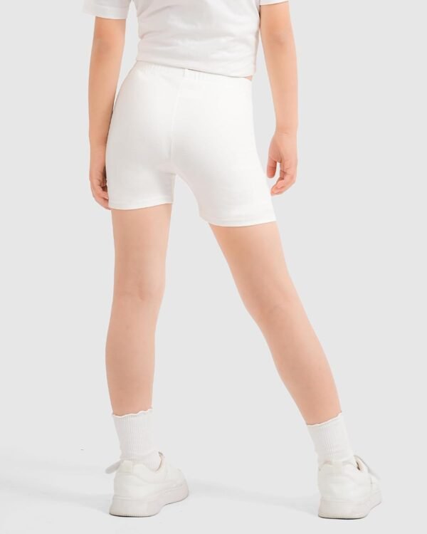 HASMES Lot de 3 shorts de cyclisme noirs en coton PE pour filles et filles - Pour la danse et la danse - Noir - Bleu marine et blanc – Image 3
