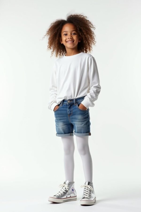 MANA MANA Lot De 2 Et 3 Collants Unis Pour Filles – Collants Opaques Pour Enfants Pour L'école, La Danse, Le Ballet – Doux Et Élégants, 40 Den, Fabriqués En Italie, 2 Et 3 Paires – Image 6