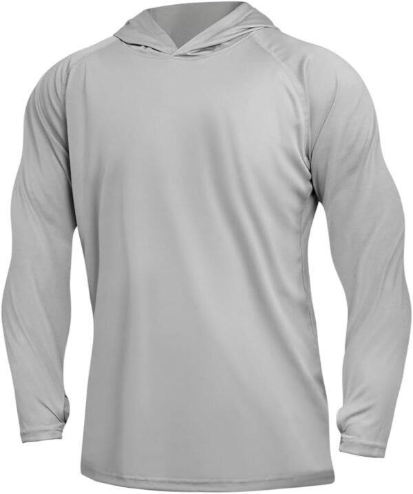 DiULi Veste Anti-UV Homme à Capuche - Manches Longues Respirantes UPF50+, Léger & Rapide Séchage, Parfait pour Randonnée, Voyage et Sport