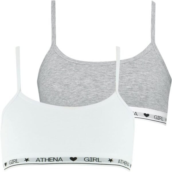 Athena - Lot de 2 Brassières Fille - Coton Modal Ultra Doux - Label Oeko-TEX® Standard 100
