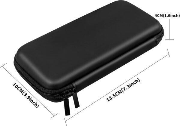 ACOCOBUY Organisateur Accessoires Électroniques, Etui pour Disque Dur Externe 2,5" Pochette Voyage Portable Résistant Aux Chocs Étui de Transport Organiseur de EVA Sac de Power Bank Étui Sac Noir – Image 3