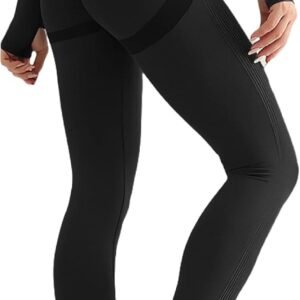 Zilams Legging de Sport de Compression Femme Taille Haute Scrunch Butt Leggings Push Up Fitness Pantalon de Sport Yoga Opaque sans Couture Slim Fit