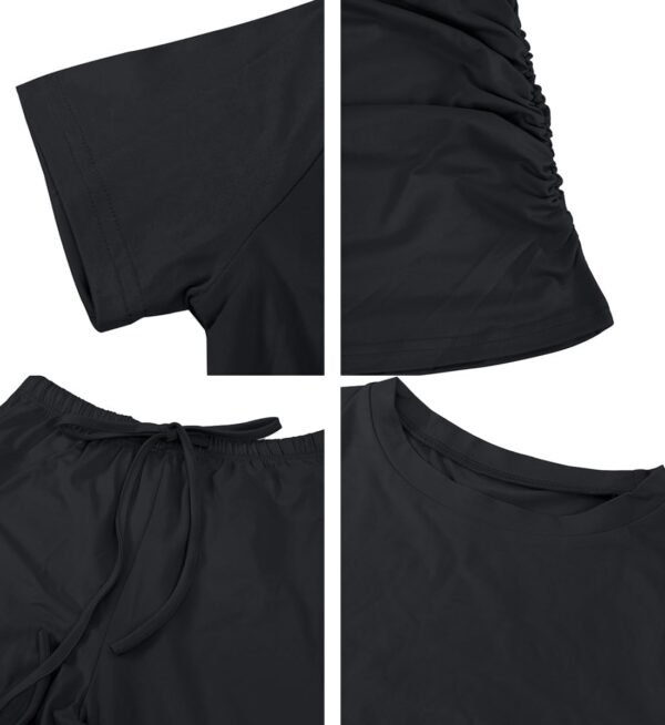 Rayson Ensemble Femme 2 Pieces Manches Longues Chic Elegant Survetement avec Poches et Cordon de Serrage Tenue de Sport Ensemble Pantalon Fitness Jogging – Image 7
