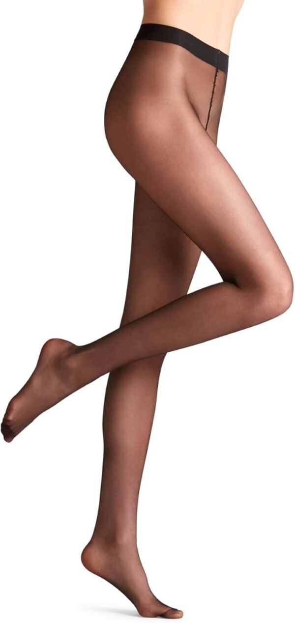 FALKE femme Seidenglatt 15 DEN collants transparents effet voile unis brillants bords larges sans pression sur la jambe finition stoppe-maille à la pointe des pieds fil fin doux 1 paire