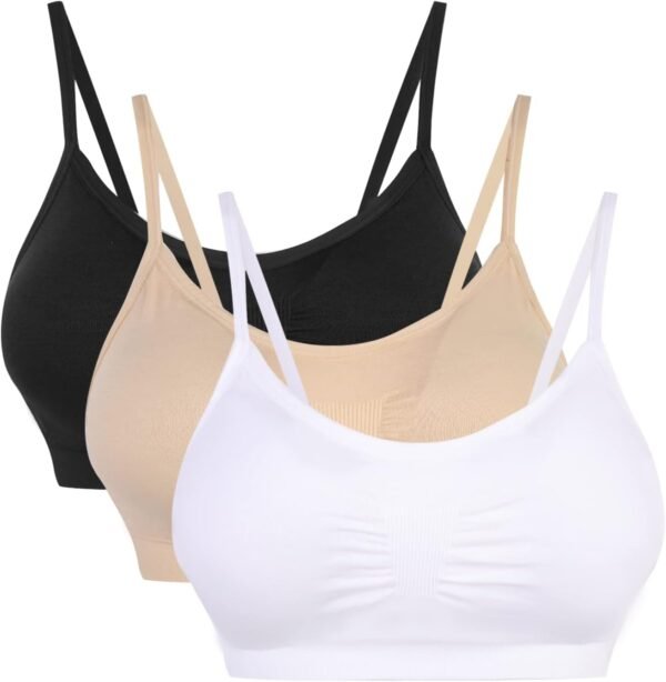 Vertvie Femme Soutien-Gorge de Sport Dentelle sans Armature Sexy Brassière Rembourré Push Up Lingerie Lace Bra Tank Top Bustier Confortable