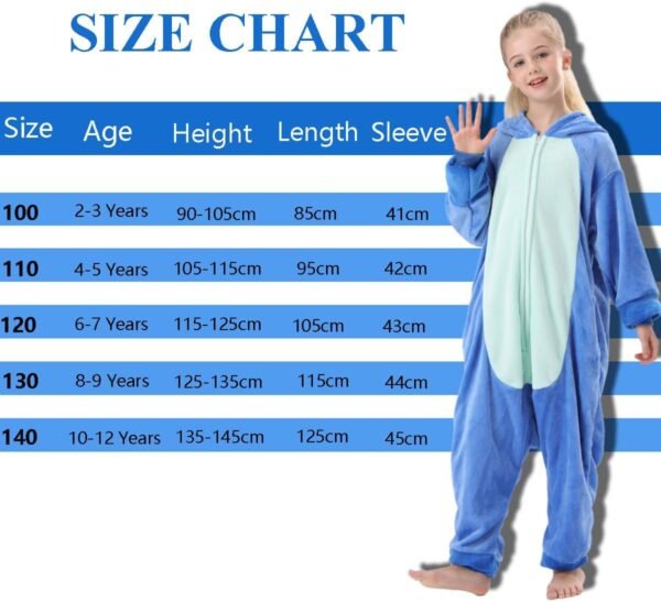 ALANTOP Pyjamas Enfants Cosplay Cartoon Animaux à Capuche Combinaison Vacances Pyjamas Garçons Filles Grenouillères Vêtements de Nuit Enfants 3-12 Ans – Image 2