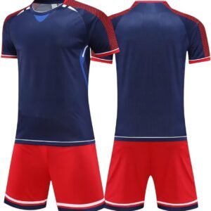 Cozozn Maillot de Foot Enfant Maillots Domicile et Extérieur Soccer Jersey Ensemble Football Enfant Garçons Vêtement Sport Entrainement T-Shirt et Short Set