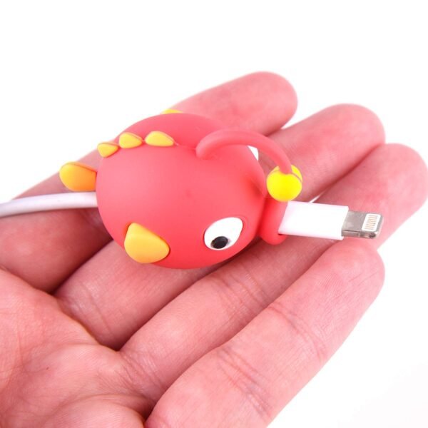 TUPARKA 18 Pcs Protege Cable pour iPhone/iPad USB foudre, câble en plastique Animaux Morsures de dinosaure mignon de poisson de charge Saver Câble, Accessoire pour téléphone Chargeur USB Protect – Image 5