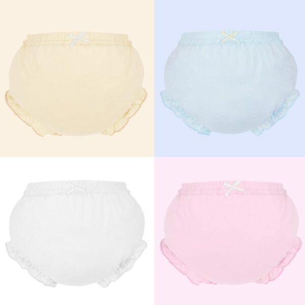 Billion Xin Caleçon confortable élégant couleur unie avec volants princesse pour bébé fille – Image 7