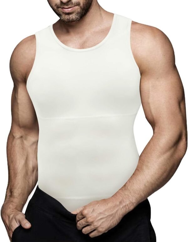 CHUMIAN Débardeur de Compression Homme Débardeur Gainant Homme Maillot de Corps Gaine Ventre Plat Gainant Minceur sous-vêtements sans Couture