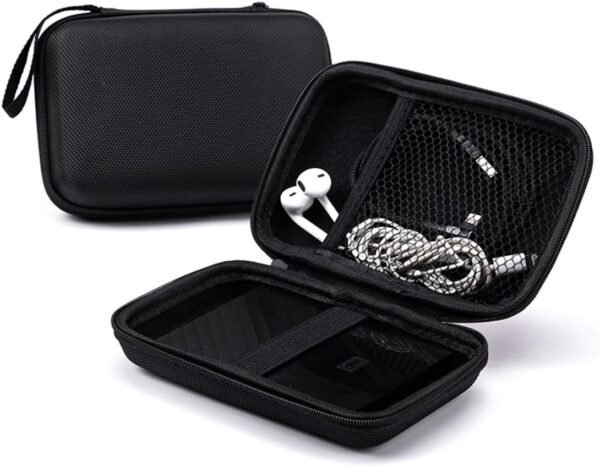 OQKAHIV 1pc Coque pour disque dur externe, Étui pour Portable SSD, Étui pour Disque Dur externe - Coque Rigide Antichoc pour SSD Portable de 2,5 Pouces, pour câble Accessoires, pour disque dur externe