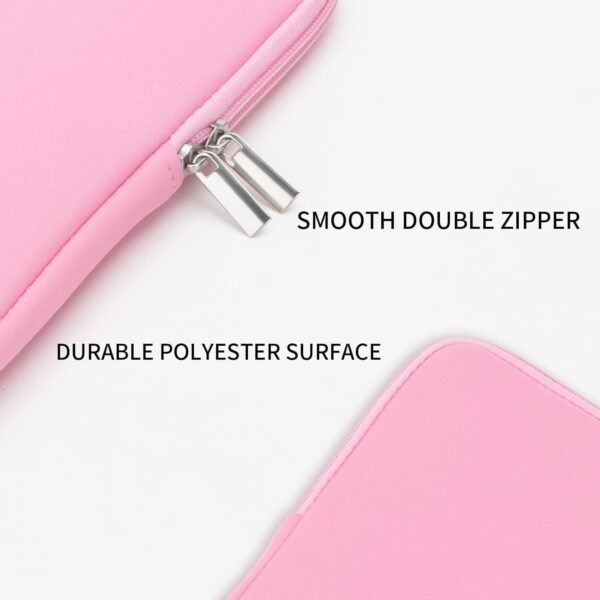RAINYEAR Housse pour Ordinateur Portable Compatible avec Les Ordinateurs Portables 13,3 Pouces Tablet Chromebook 14 Pouces MacBook Pro/Max M4 M3 M2 M1 Housse de Protection Sac de Transport(Rose) – Image 3
