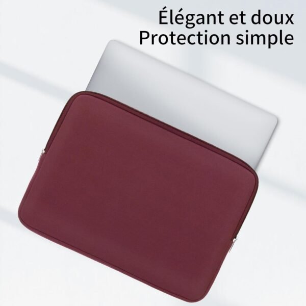 RAINYEAR 15,6 Pouces Housse pour Ordinateur Portable étui de Protection étui de Transport Housse de Poche à glissière Compatible avec 15,6 Pouces Ordinateur Portable Ultrabook Chromebook(Rouge) – Image 3