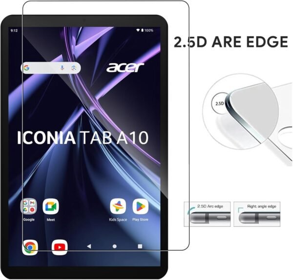 GEJEFA Verre Trempé pour Acer Iconia Tab A10 10.1 Pouces, 2 Pièces 9H Dureté Anti-Rayures [Haute Définition] [Sensibilité Tactile] Protection Écran pour Acer Iconia Tab A10 – Image 4