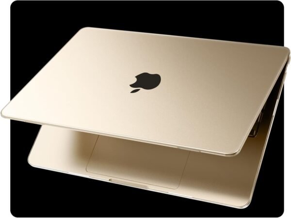 EooCoo Coque Compatible avec MacBook Air 13,6 Pouces M4 M3 M2 2025 2024 2022: Liquid Retina 13,6" A3240 A3113 A2681 [Identique au Mac Nu] Moins de Traces de Doigts Étui Rigide - Lumière stellaire Mat