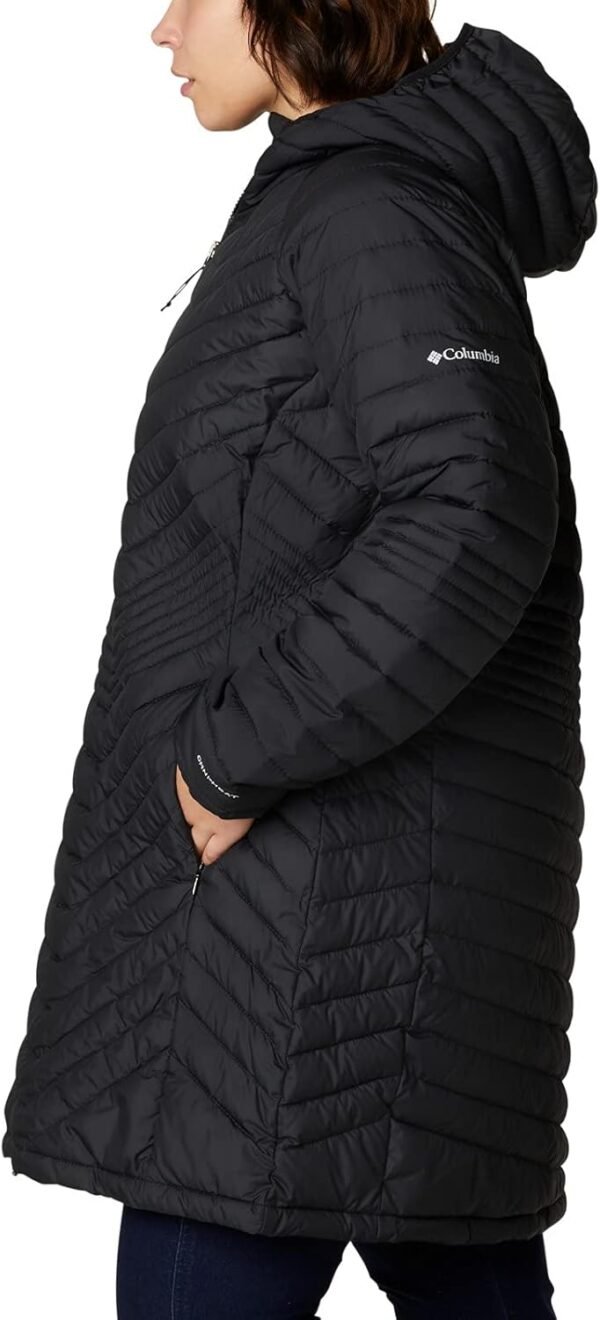 Columbia Doudoune à Capuche Imperméable Femme, Mi-longueur, POWDER LITE MID JACKET, polyester, WK0034 – Image 9