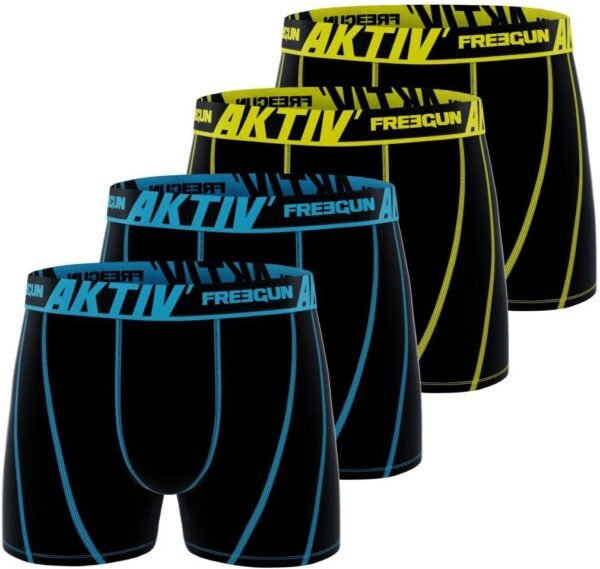 Boxer Homme AKTIV', Caleçon Homme Sport, Doux et Confortable (Lot de 4)