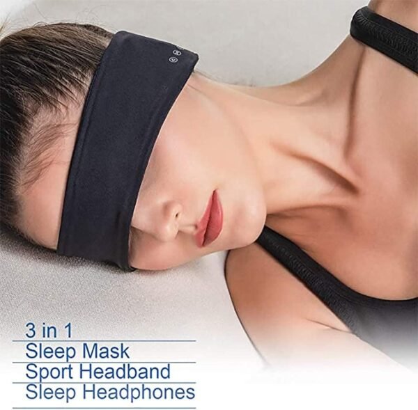Bandeau Bluetooth Sommeil,Casque de Sommeil Bandeau Bluetooth,Bandeaux de Sport avec Haut-Parleur Mince, Bandeau Casque Bluetooth pour Dormir, Voyager, Courir, Méditer – Image 7