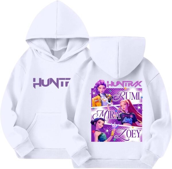 Sweats à Capuche Kpop Hunters pour Fille Anime Imprimés Longues Sweatshirt Graphique Enfants