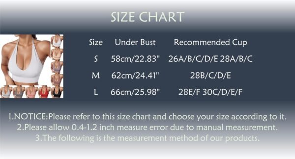 LAOSU Soutien Gorge De Sport Femme Col en V Profond Bustier Rembourré Sexy Gym Push Up Dos Bretelles Réglables, Lingerie Transparente – Image 5