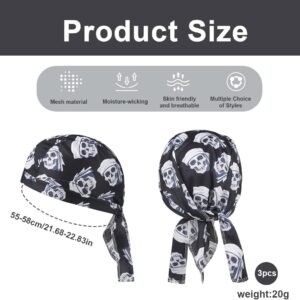 Alternative view of 3 pièces Bandana Homme Sport Bandana de Cyclisme Bonnet sous Casque de Vélo Respirant Bonnet Cyclisme Homme Bandeau Sèche Rapide pour Moto Danse Camping Tennis