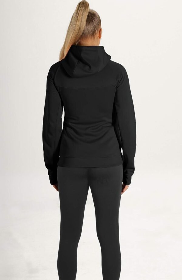 icyzone Veste de Sport pour Femme - Sweat à Capuche Poignets élastiques avec Trous de Pouce pour l’Exercice, la Gym et Autres Sports – Image 3