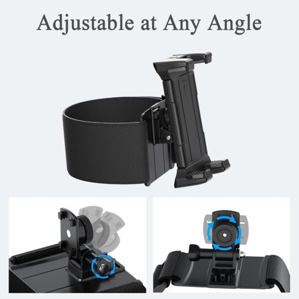 OHLPRO Pilot Genouillère pour tablette et iPad Pro 12,9", iPad mini, iPhone et tout autre Galaxy Tab 5"-13", Kindle, Fire HD, téléphone et tablettes, accessoires pilotes pour iPad – Image 6
