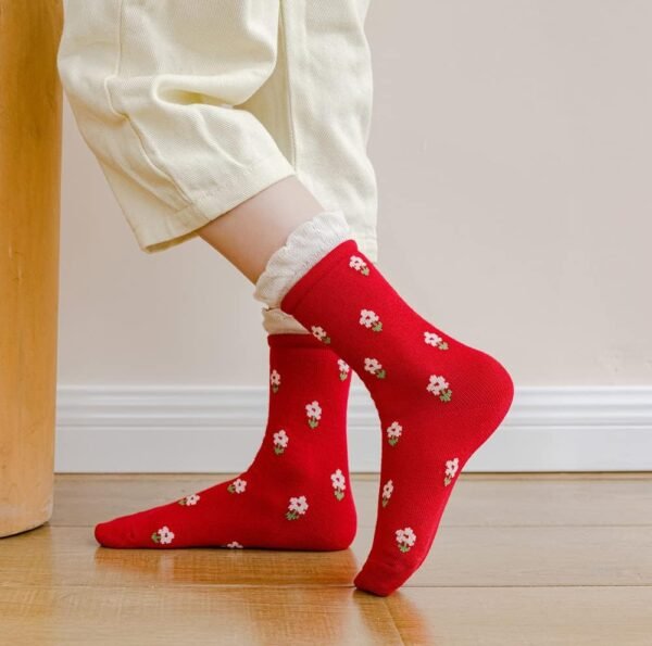axy Lot de 5 paires de chaussettes colorées pour fille – Image 3