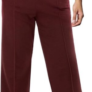 Crewhpo Pantalon Jogging Femme en Coton Pantalon de Sport Couleur Unie Bas de Jogging Large avec Poches Pantalon de Décontracté pour Running Fitness Training S-XXL