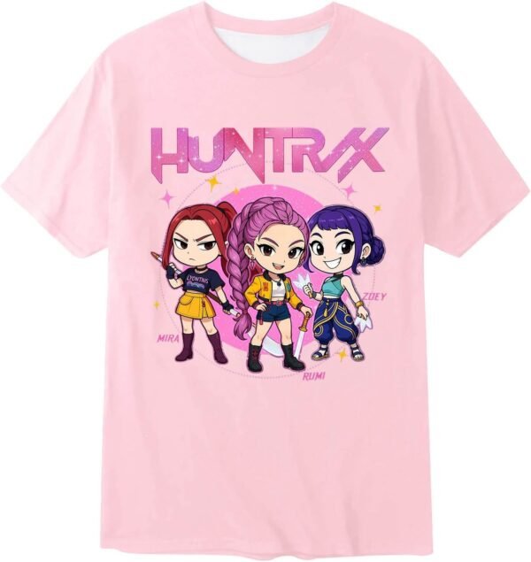 Merch Kpop T-Shirt à Manches Courtes pour Fille Tee Shirt Graphique décontracté T-Shirt d'été à Manches Courtes 110-160 Hauts Tee Shirt uni décontracté Col Rond – Image 4