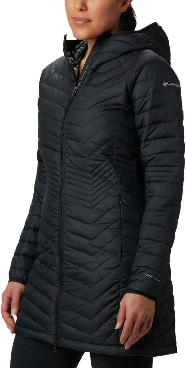 Columbia Doudoune à Capuche Imperméable Femme, Mi-longueur, POWDER LITE MID JACKET, polyester, WK0034