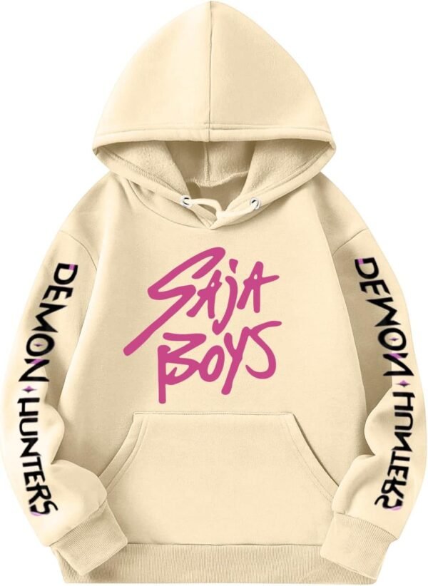 K Pop Demon Hunters Sweats à Capuche Streetwear Merch pour Fille Imprimés Longues Sweatshirt Graphique Enfants Vêtements Unie K Pop Demon Hunters Filles Garçons – Image 4