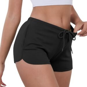 IECCP Short de course à pied pour femme - Taille basse - Pour l'été, la gym, le yoga, le yoga - Décontracté - Avec poches - 2025 UK