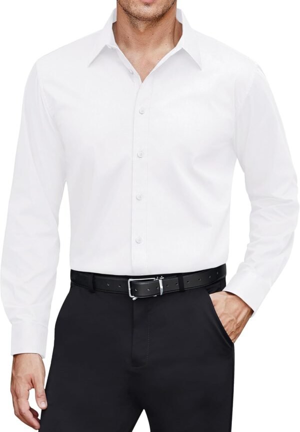 J.VER Chemise pour homme - Protection contre les taches - Coupe droite - Facile à repasser - Chemise à manches longues - Classique - Stretch - Chemise d'affaires - Chemise de loisirs - Chemise de