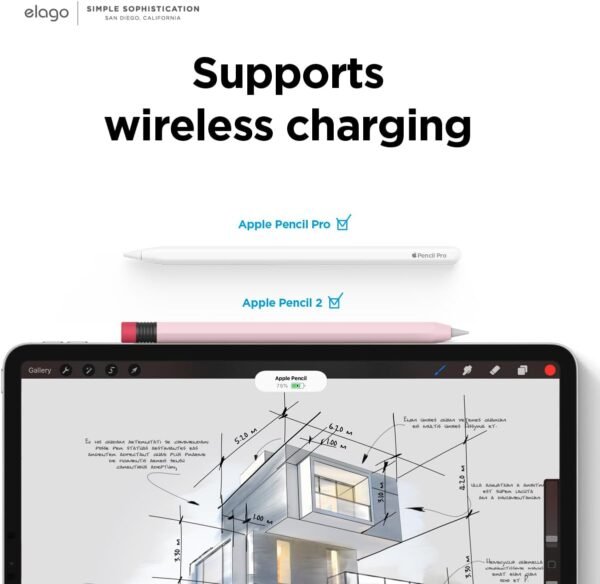 elago Coque Pencil Compatible avec Apple Pencil Pro & 2ème Génération Etui, Compatible avec la Charge Magnétique et Double Tap [Lire OBLIGATOIREMENT Les Instructions D'INSTALLATION] (Rose) – Image 2