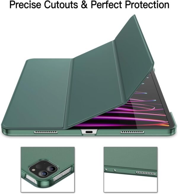 JETech Coque pour iPad Pro 12,9 Pouces (Modèle 2022/2021, 6ème/5ème Génération), Support la Charge de Pencil, Housse étui avec Veille/Réveil Automatique (Vert Brumeux) – Image 3