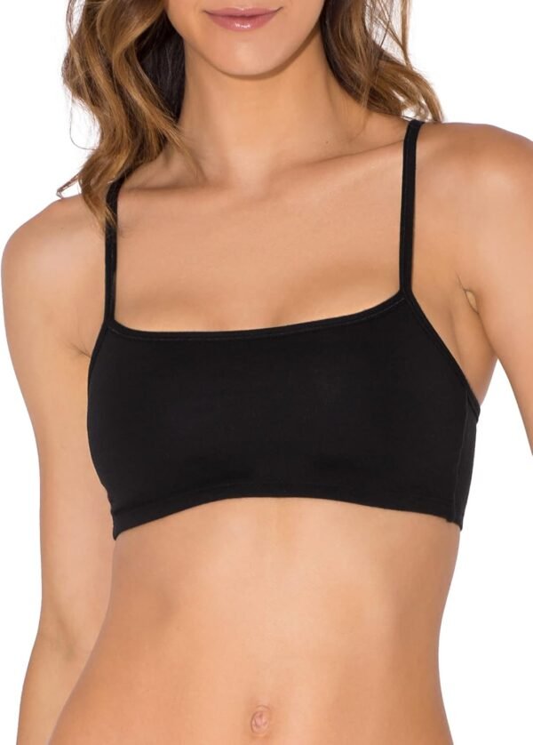 Fruit of the Loom Spaghetti Strap Cotton Sports Bra Soutien-Gorge, Opaque (Lot de 4) Femme – Image 5