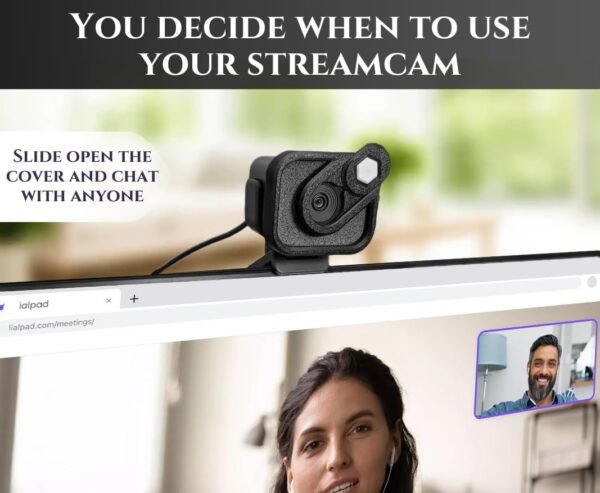 Ricreo Housse Webcam compatible avec Logitech StreamCam Slider Couverture de confidentialité couvrant d'obturation spécialement pour StreamCam de Logitech Camera Shutter Cover, protège votre vie – Image 3