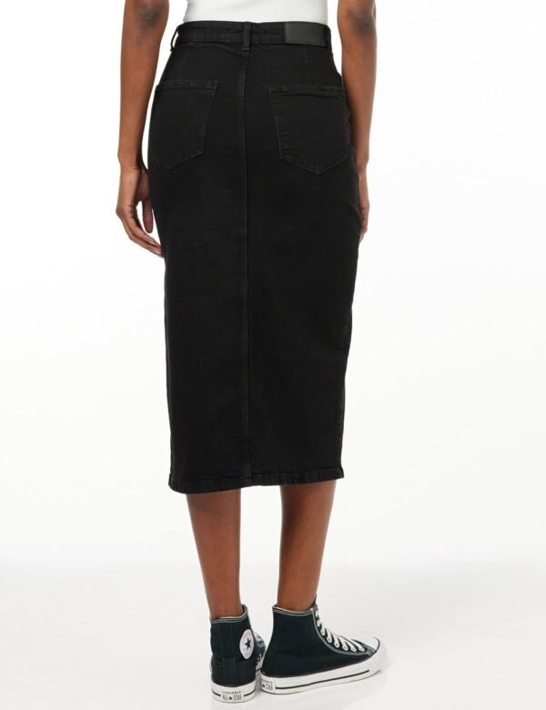 NOISY MAY NMKath NW Slit Midi Skirt VI478BL Noos Femme Jupe mi-Longue Noir – Image 3