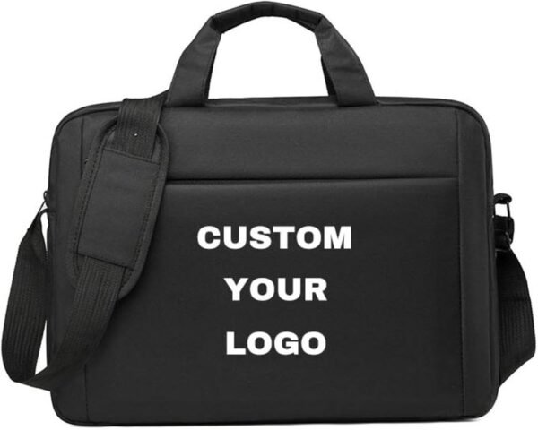 Sac À Bandoulière pour Ordinateur Portable avec Texte Logo Personnalisé, Étui De Protection pour Ordinateur De 15,6 Pouces, Hommes Femmes Sacs À Main Personnalisés Porte-documents Custom 1,39*6*29CM