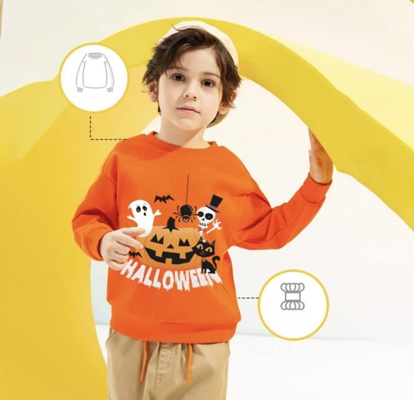 Kids Christmas Jumpers 1-7 Years Boys Girls Xmas Sweatshirts Jumper Toddler Santa Claus Reindeer Tops Present Baby T-Shirts Long Sleeve Cotton Outfits Gifts Tees Crew Neck Casual Winter Clothes – Image 6