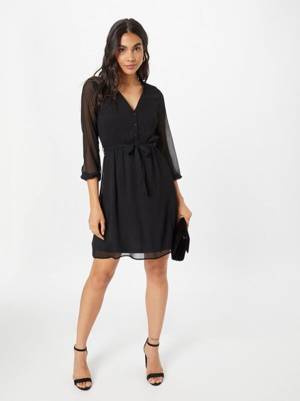 ONLY Robe Chemise Mini Manches Longues en Mesh imprimé avec col en V boutonné ONLCERA – Image 2