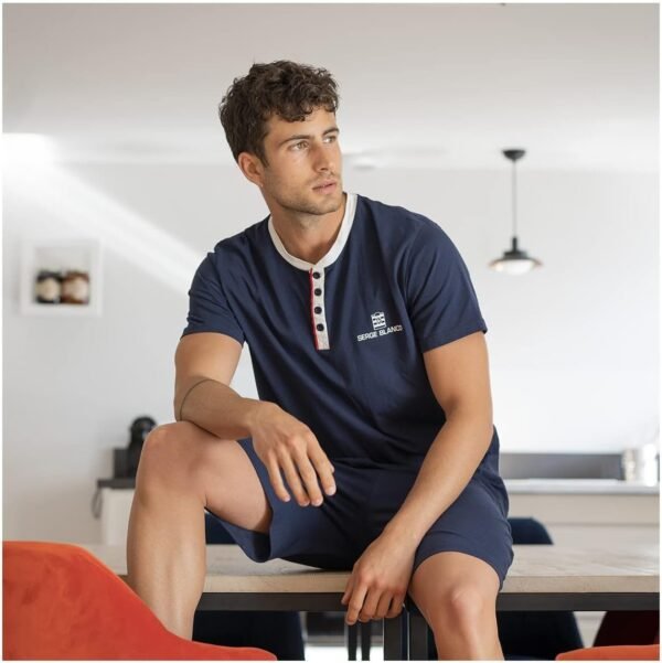 Serge Blanco Ensemble de Pijama Homme Coton – Image 7