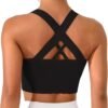 MUNSKT Brassiere Sport Femme Soutiens Gorge de Sport Femme Armature Elastique Yoga Bra Tops Amovibles Coussinets Fitness