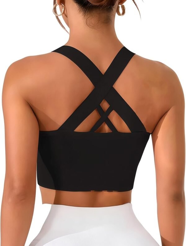 MUNSKT Brassiere Sport Femme Soutiens Gorge de Sport Femme Armature Elastique Yoga Bra Tops Amovibles Coussinets Fitness