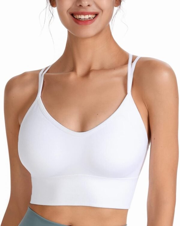 HANERDUN Soutiens-Gorge de Sport Femme Sportswear Haut Sport Brassiere sans Armature Maintien Fort