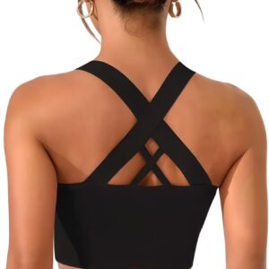 Alternative view of MUNSKT Brassiere Sport Femme Soutiens Gorge de Sport Femme Armature Elastique Yoga Bra Tops Amovibles Coussinets Fitness